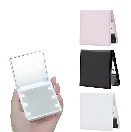 Small mirror with 6 lights inside